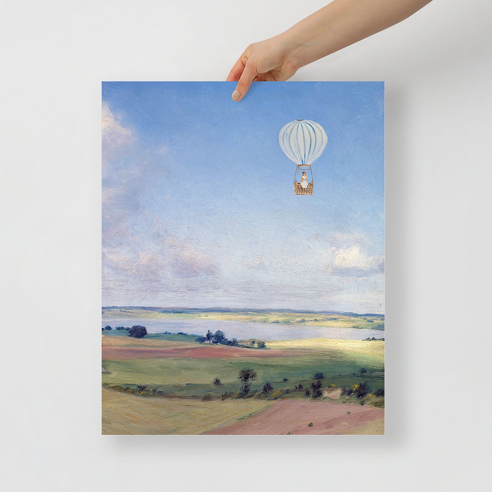 Thumbnail: Drifting in Silence – View Over the Landscape (mid-1800s) – Photo Paper Poster