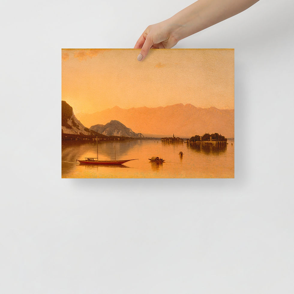 Thumbnail: Golden Lake Reverie – Isola Bella Reimagined Art - Photo Paper Poster