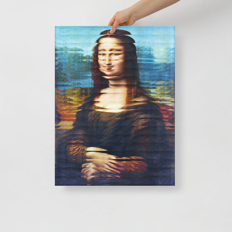 Thumbnail: Mona Glass - Distorted Leonardo da Vinci’s Mona Lisa - Photo Paper Poster