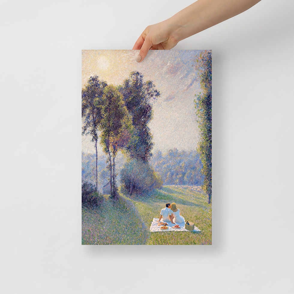 Thumbnail: Picnic in Saint-Charles – Landscape at Saint-Charles – Photo Paper Poster