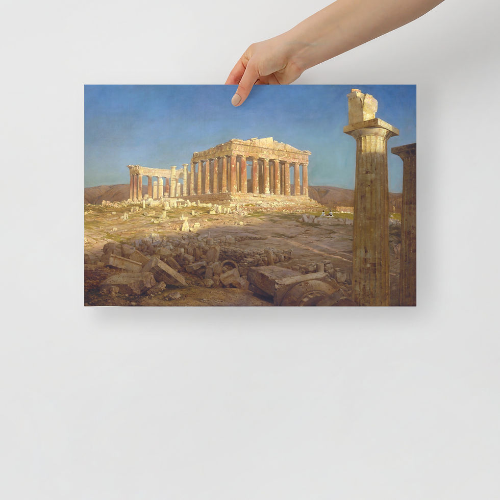 Thumbnail: Picnic Among Ruins – The Parthenon (1871) – Photo Paper Poster