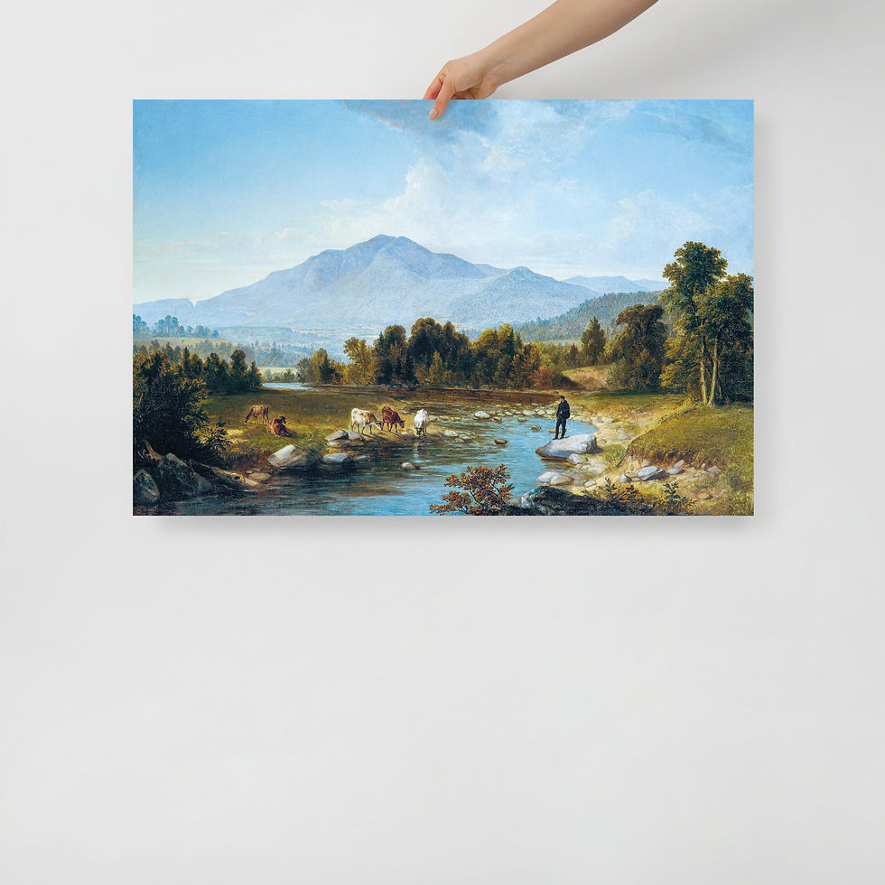 Thumbnail: The MODERN WANDERER – Cows Watering in a Stream by Robert S. Duncanson Poster