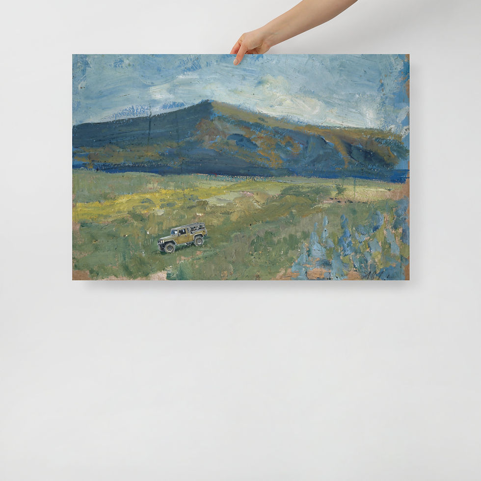 Thumbnail: Off-Road Impression – Mountain Study with Blue Sky – Photo Paper Poster