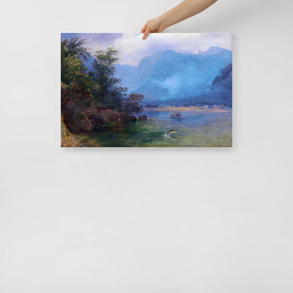 Thumbnail: Leap of Joy – Lake Scene (mid-1800s) – Photo Paper Poster