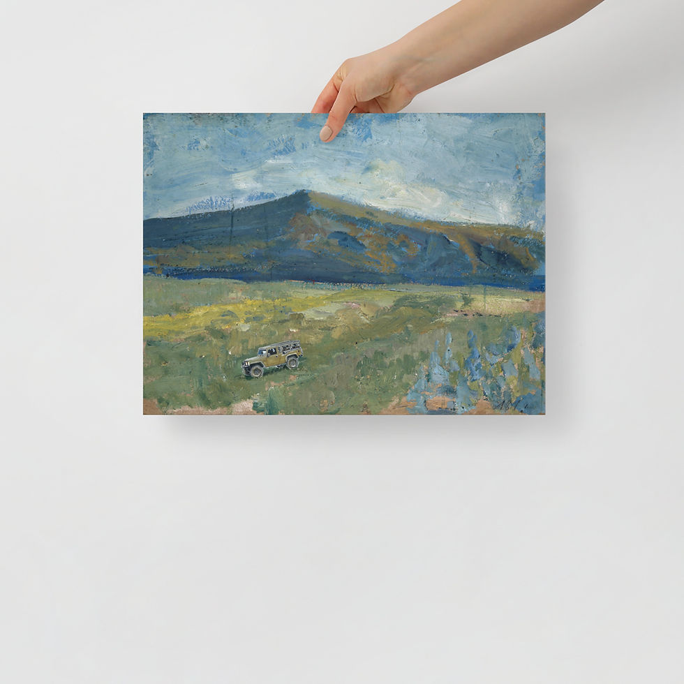 Thumbnail: Off-Road Impression – Mountain Study with Blue Sky – Photo Paper Poster