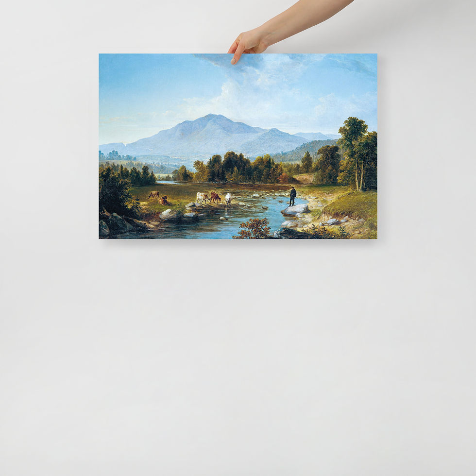 Thumbnail: The MODERN WANDERER – Cows Watering in a Stream by Robert S. Duncanson Poster