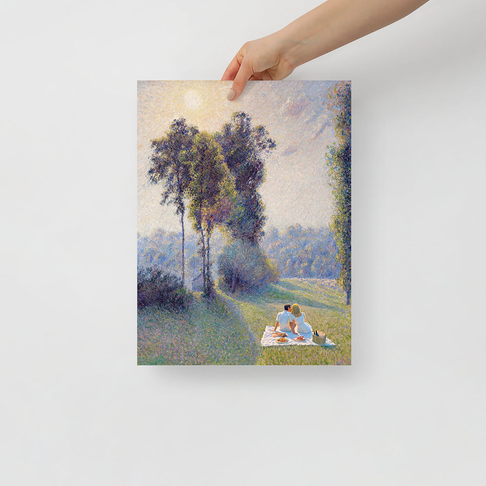 Thumbnail: Picnic in Saint-Charles – Landscape at Saint-Charles – Photo Paper Poster