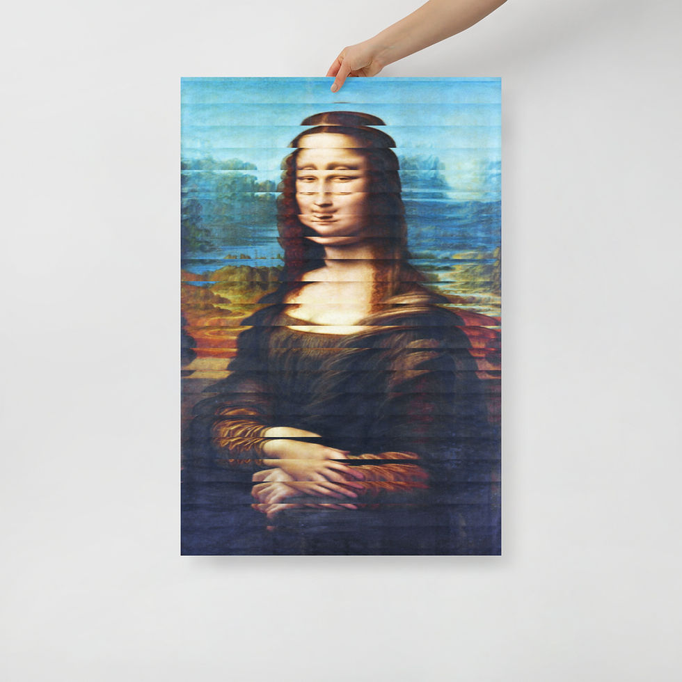 Thumbnail: Mona Glass - Distorted Leonardo da Vinci’s Mona Lisa - Photo Paper Poster