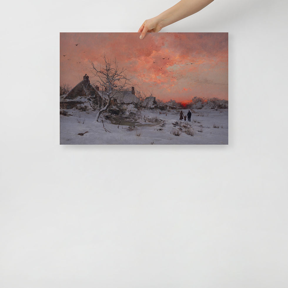Thumbnail: Family Walk in Winter – January Cernay near Rambouillet, Léon-Germain Pelouse