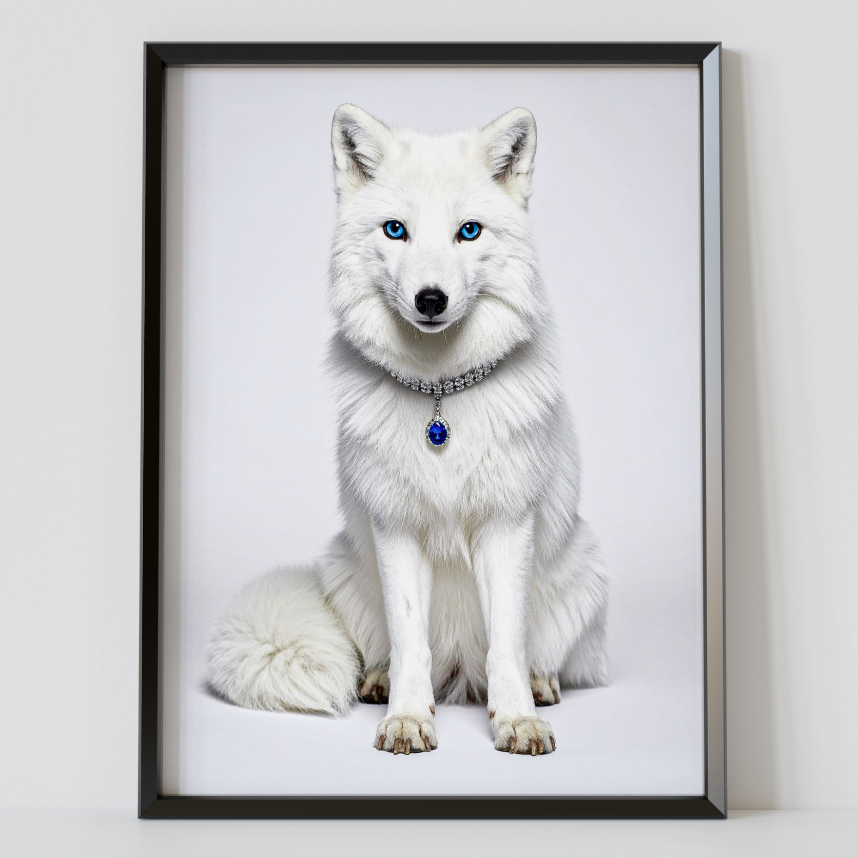 Guardian of Ice – ARCTIC FOX Portrait – Elegant Wildlife Wall Art