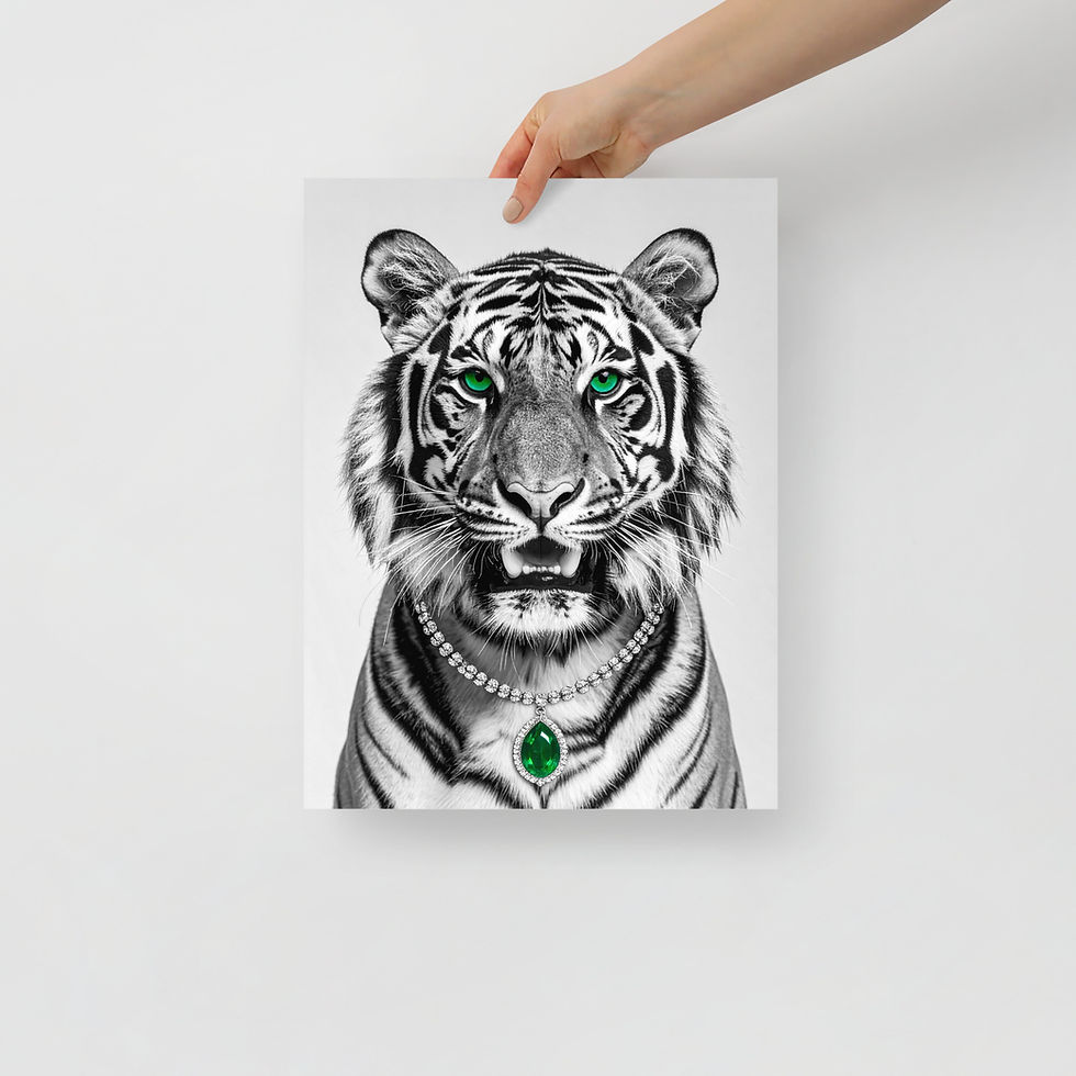 Thumbnail: Emerald Eyes of the Wild – Endangered Beauty in Monochrome