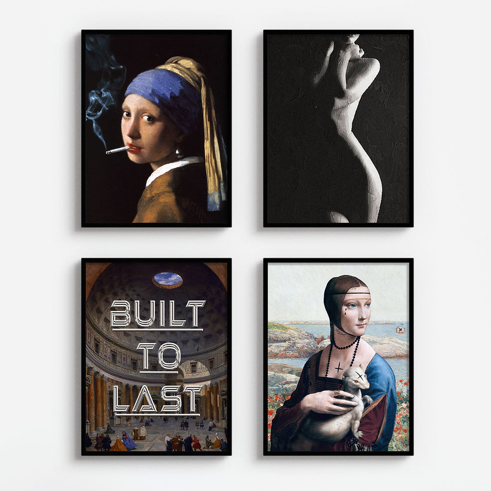 Thumbnail: Reimagined Renaissance Rebel - Lady with an Ermine – Photo Paper Poster