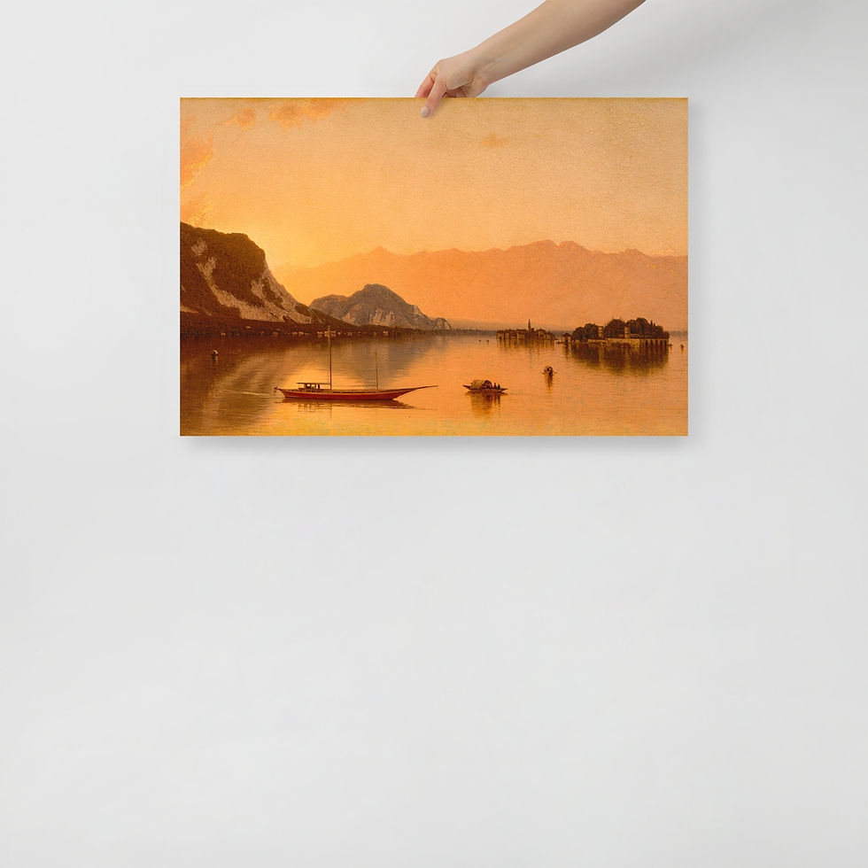 Thumbnail: Golden Lake Reverie – Isola Bella Reimagined Art - Photo Paper Poster