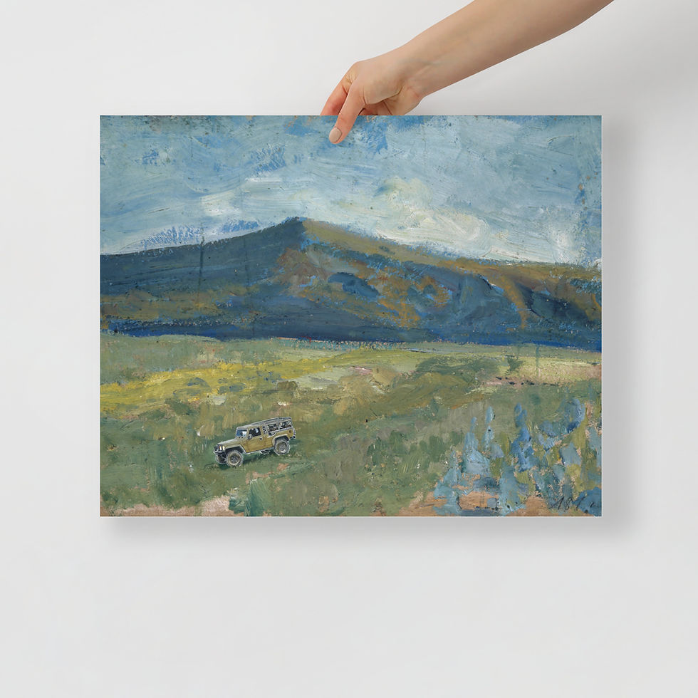 Thumbnail: Off-Road Impression – Mountain Study with Blue Sky – Photo Paper Poster