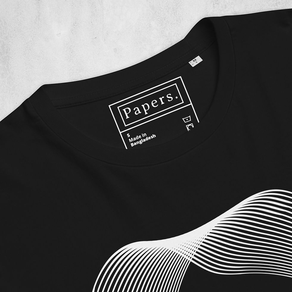 Thumbnail: Lines of Infinity: Six – Abstract Minimalist Organic Cotton T-Shirt