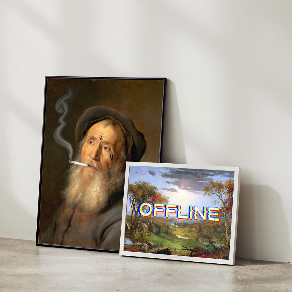 Thumbnail: The Smoker – Tattooed Rembrandt Remix – Photo Paper Poster