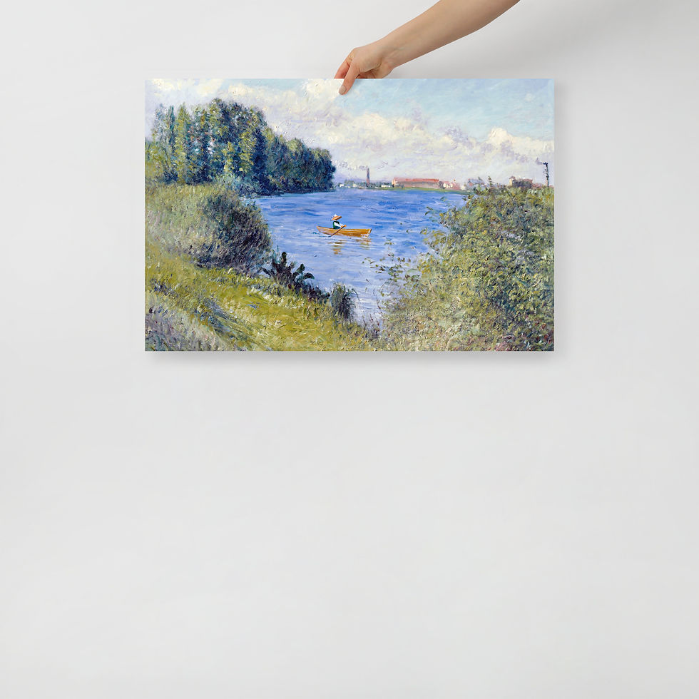 Thumbnail: Woman in Canoe – Original by Gustave Caillebotte – Photo Paper Poster
