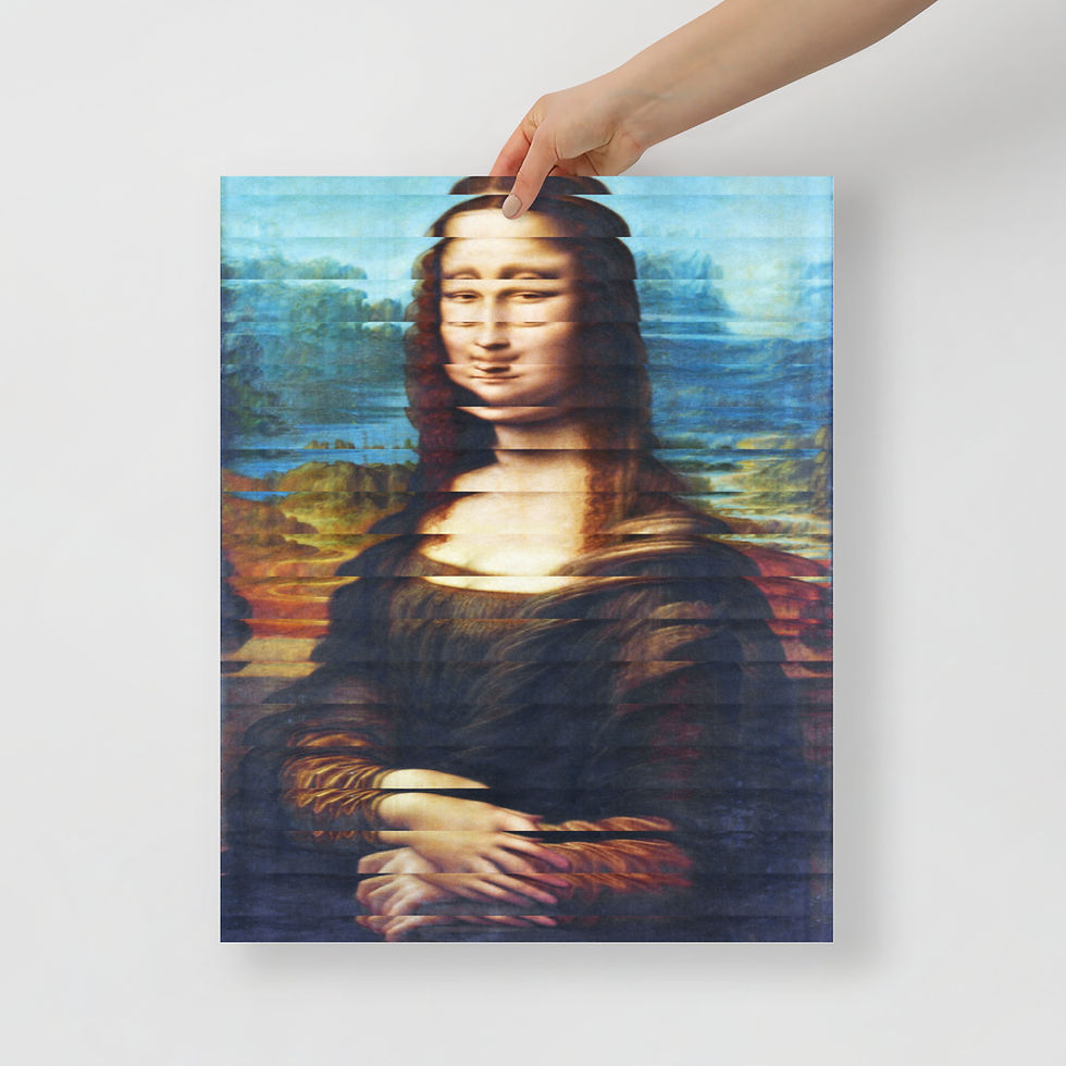Thumbnail: Mona Glass - Distorted Leonardo da Vinci’s Mona Lisa - Photo Paper Poster