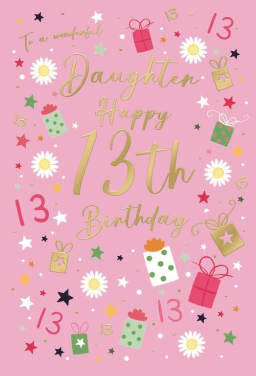 Daughter's Happy 13th Birthday card
