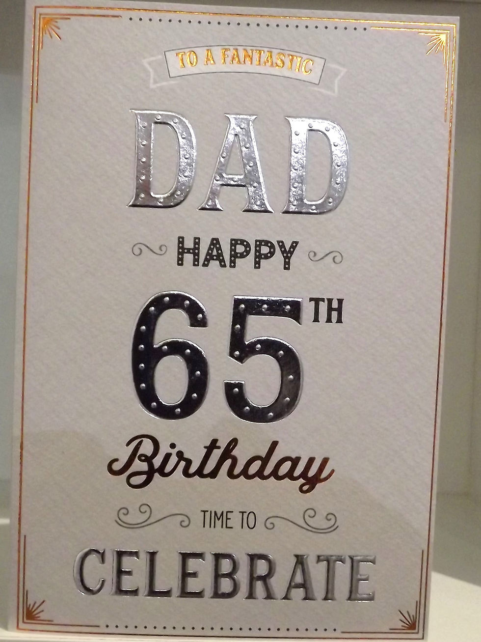 Dad's 65th Birthday card: Time to Celebrate