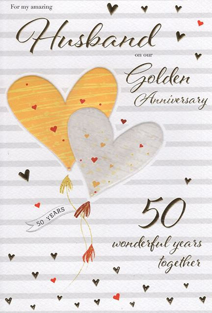 Golden Anniversary card: 50 wonderful years together