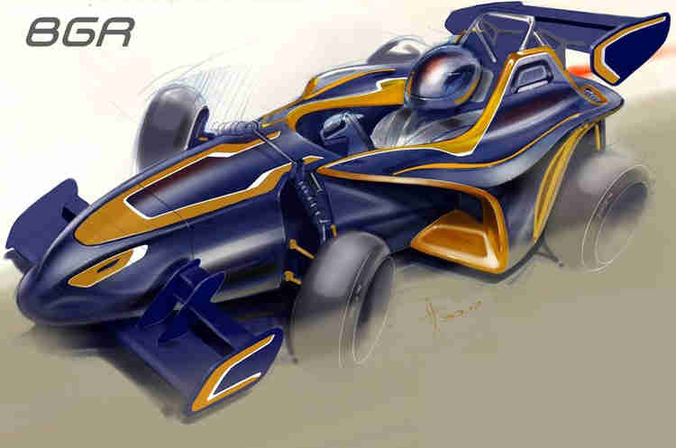 סקיצת רכב במירוץ החשמלי של אוניברסיטת בן גוריון