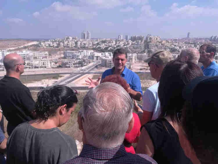 חיים ביבס בסיור וועדת התחבורה במודיעין