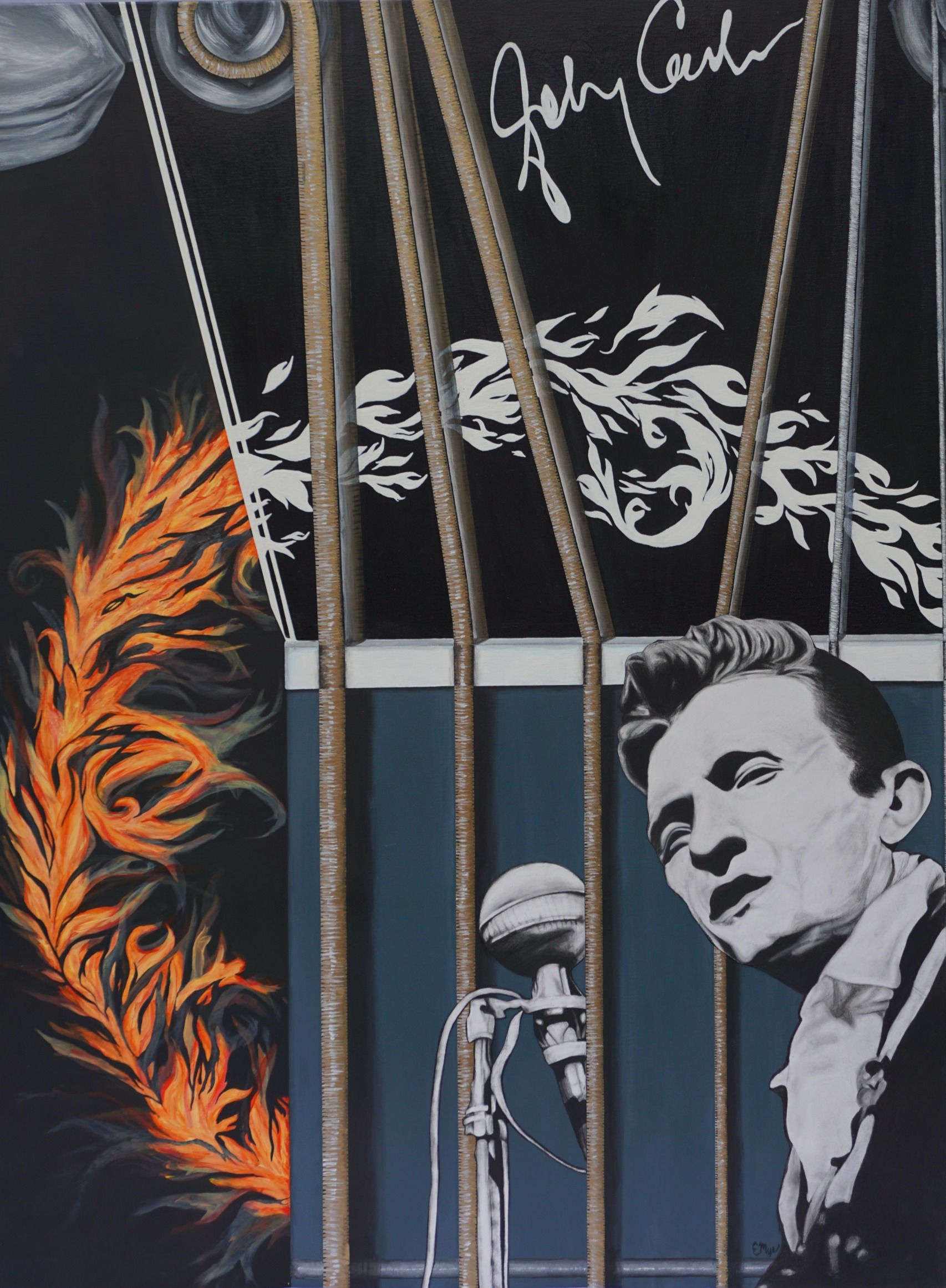 Johnny Cash (48" x 36")
