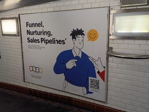OOH advertising at a Parisian metro station