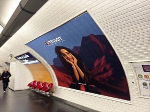 Tissot OOH in Paris metro