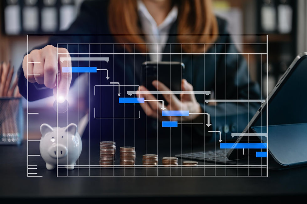 Pessoa analisando dados financeiros