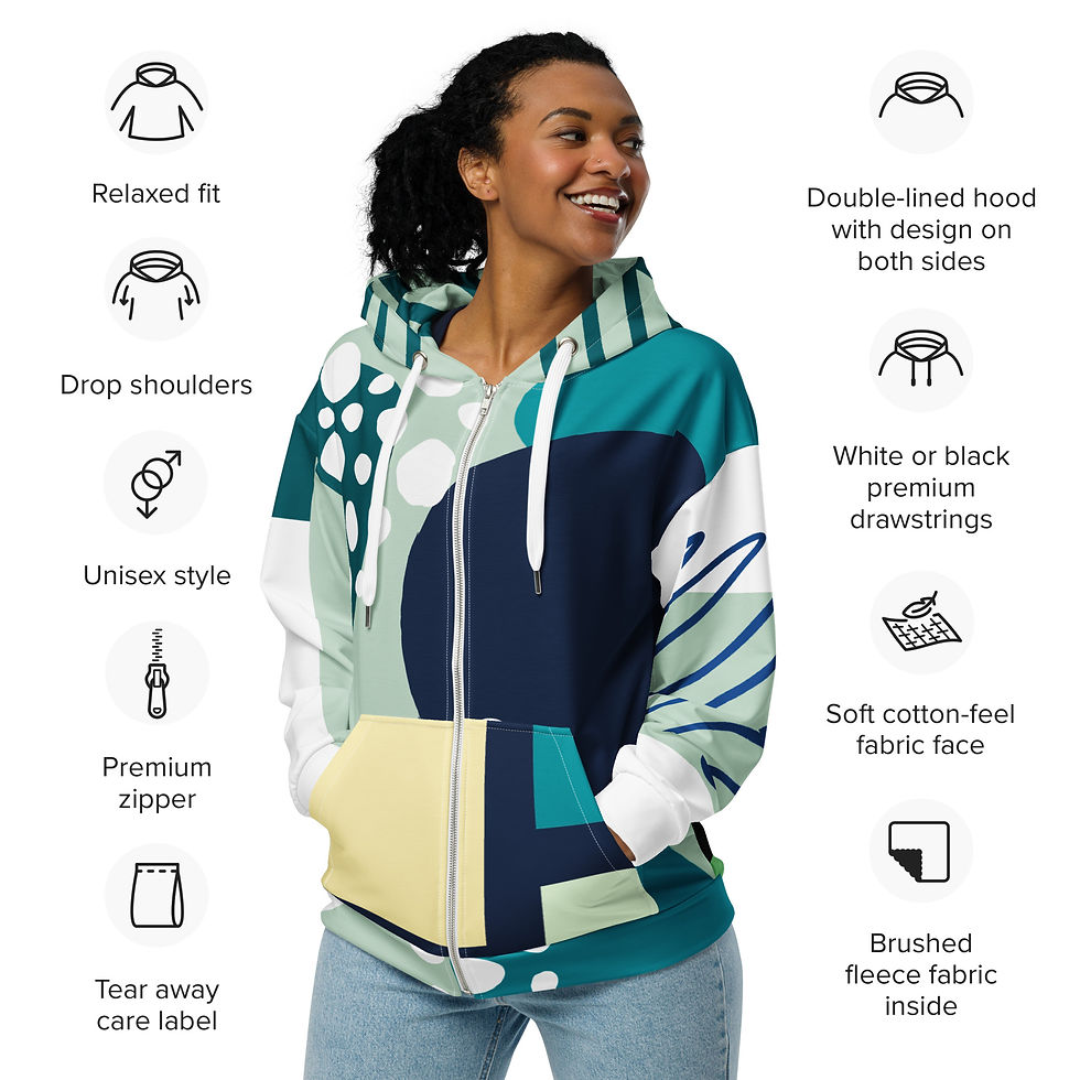 Thumbnail: Unisex zip hoodie