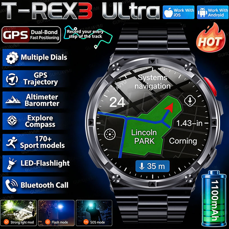 T-Rex3 Pro GPS Military Smartwatch