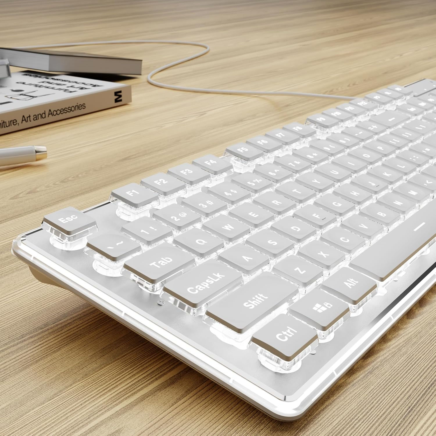 61-Key RGB Red Switch Mechanical Gaming Keyboard