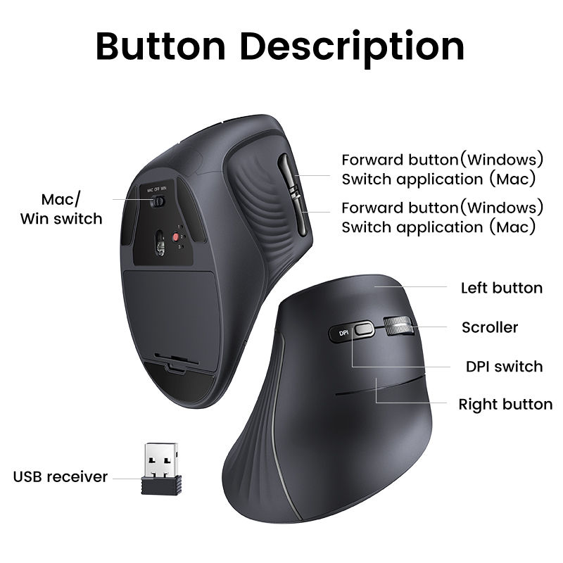 Thumbnail: UGREEN Vertical Ergonomic Wireless Mouse
