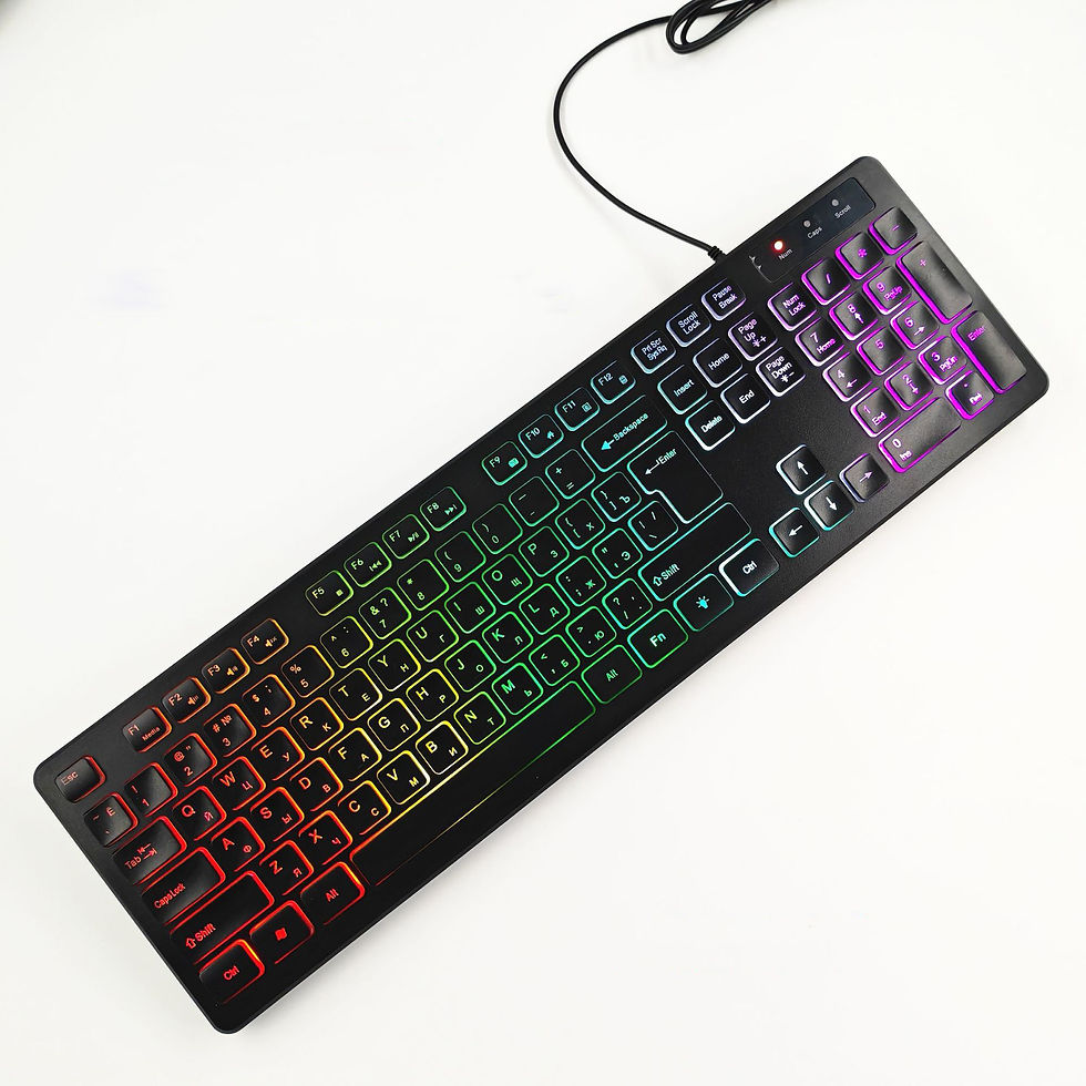 Thumbnail: RGB Backlit Wired Gaming Keyboard Quiet Keys