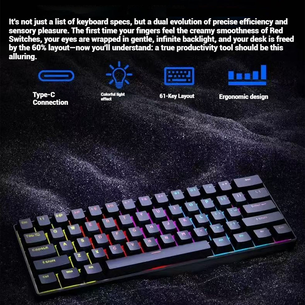 Thumbnail: 61-Key RGB Red Switch Mechanical Gaming Keyboard