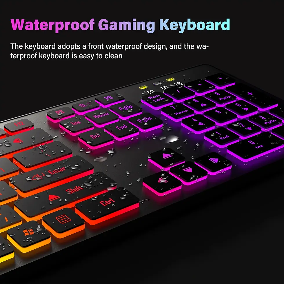 Thumbnail: RGB Backlit Wired Gaming Keyboard Quiet Keys
