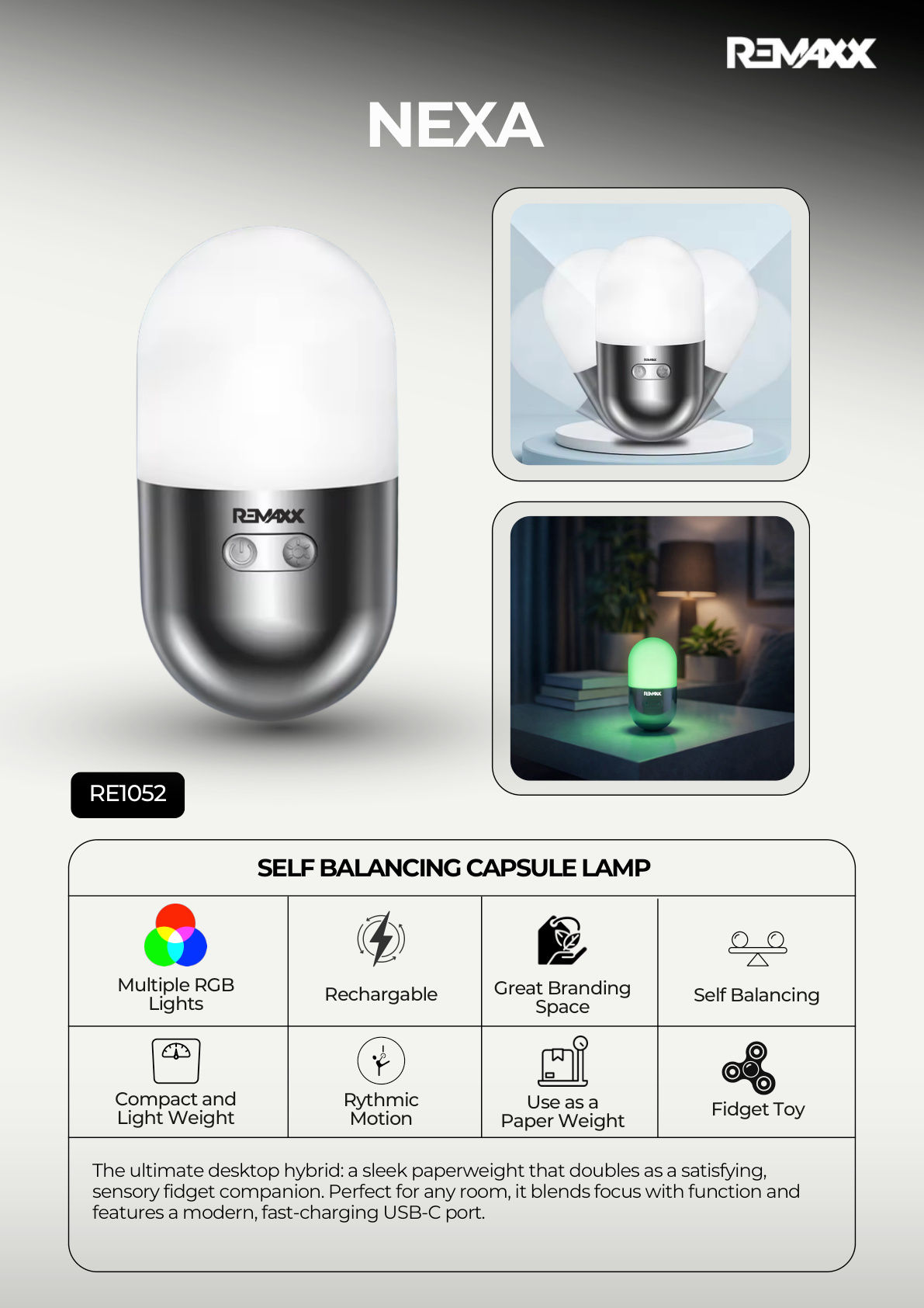 SELF BALANCING CAPSULE LAMP