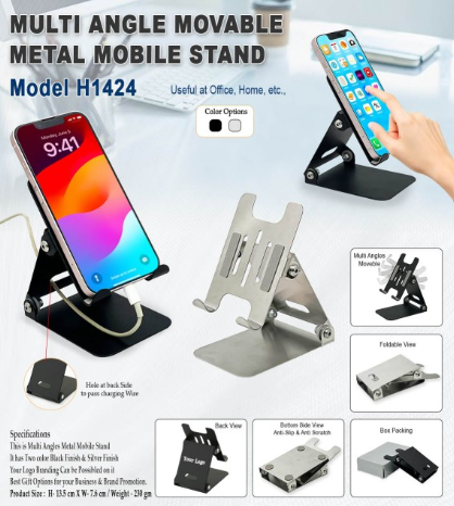 Metal Mobile Stand Black H1424