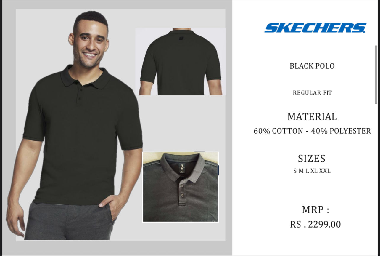 Skechers Poly Cotton Polo T Shirt
