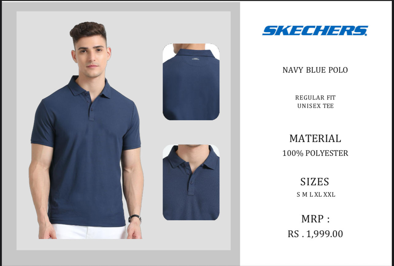 Skechers Polyester Polo T Shirt