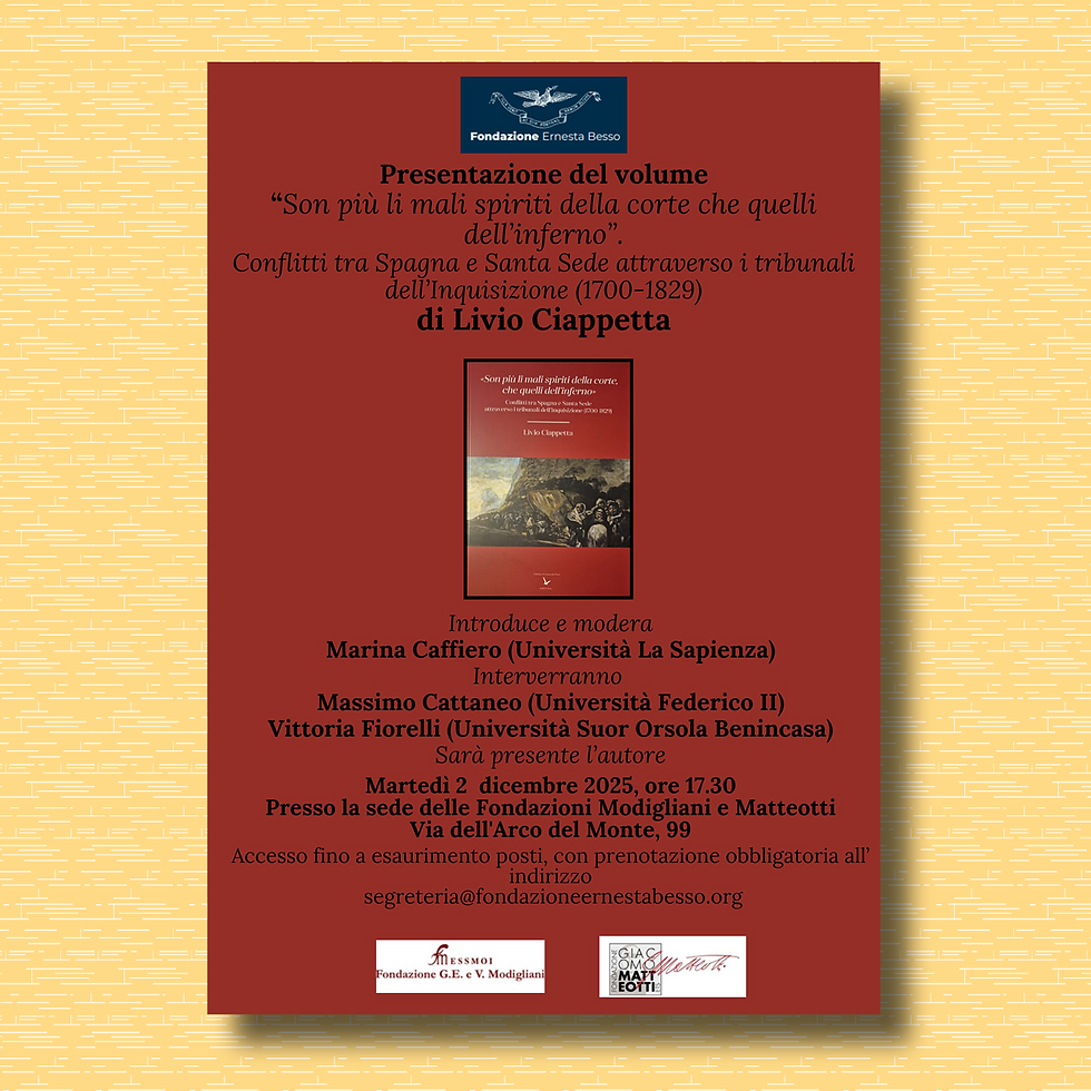 Son più li mali spiriti della corte che quelli dell'inferno. Conflitti tra Spagna e Santa Sede attraverso i tribunali dell'Inquisizione (1700-1829)