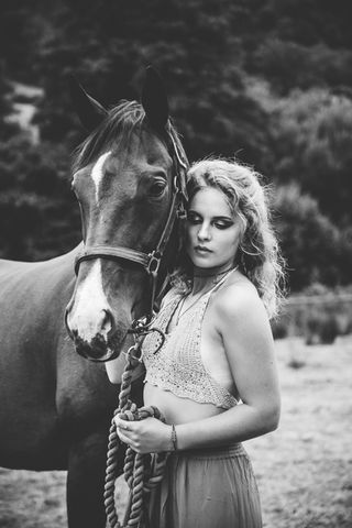 Boho Beauty and a Horse
