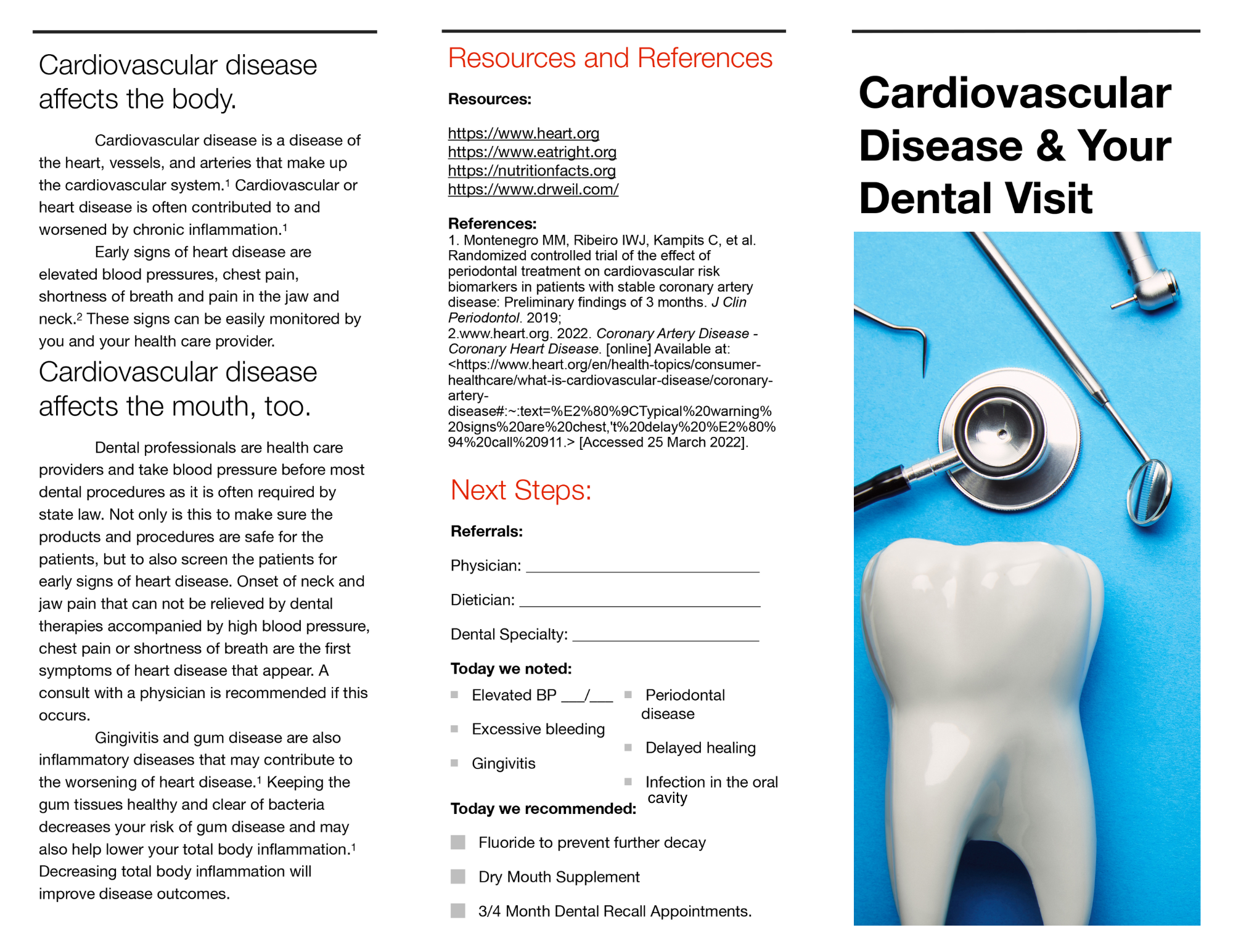 Cardiovascular and Oral Health Brochure