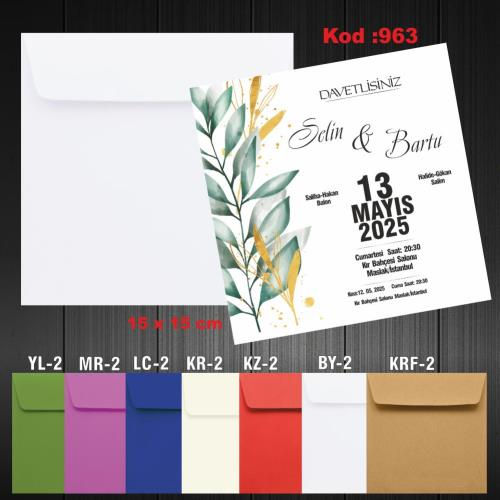 963 Düğün Davetiyesi