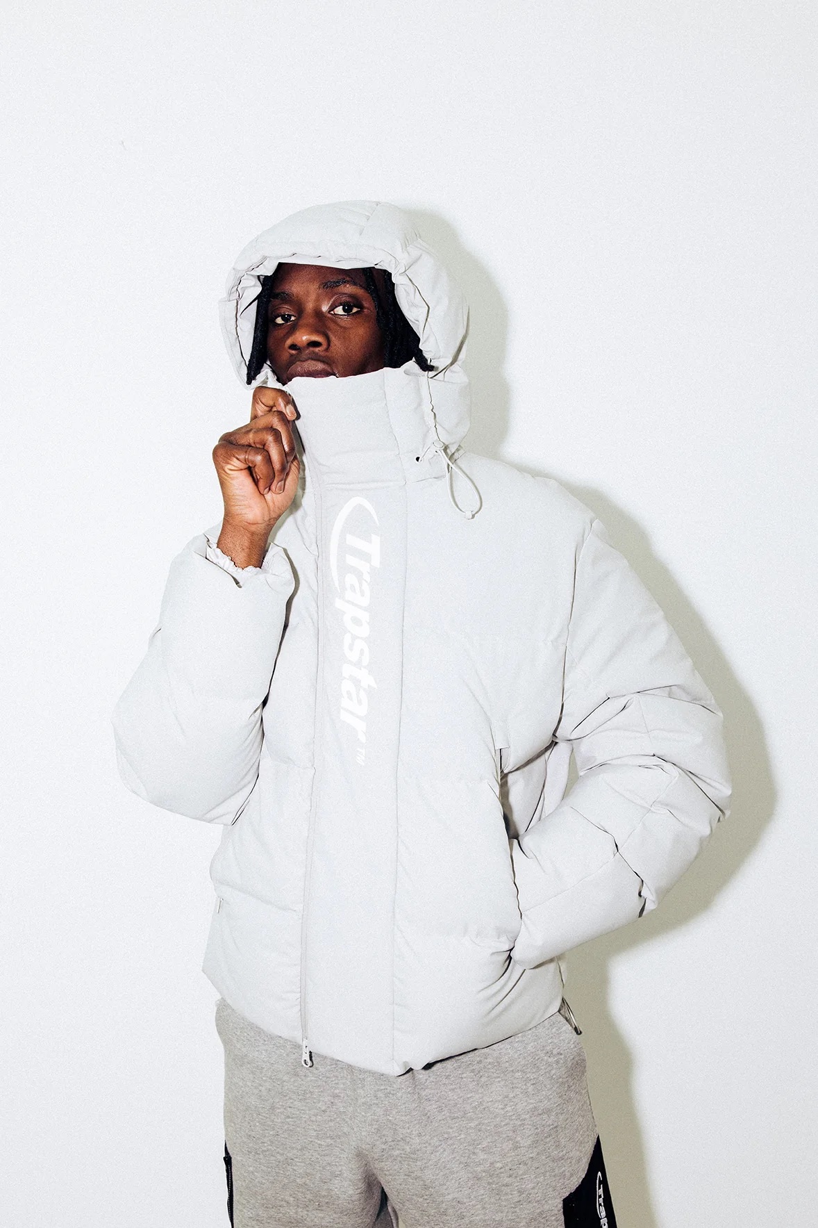 TRAPSTAR HYPERDRIVE TECHNICAL PUFFER LIGHT GREY G SEN