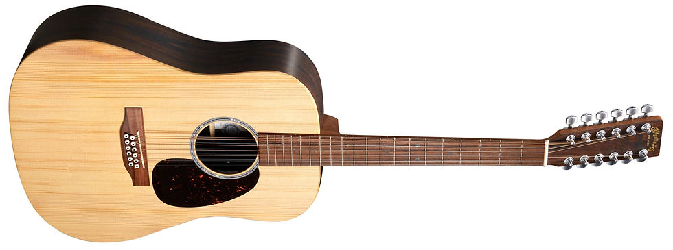 front Martin D-X2E Brazilian 12-string Acoustic Electric Guitar