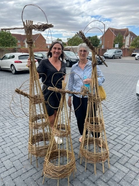 Thumbnail: Willow Weaving - Garden obelisks & ornaments