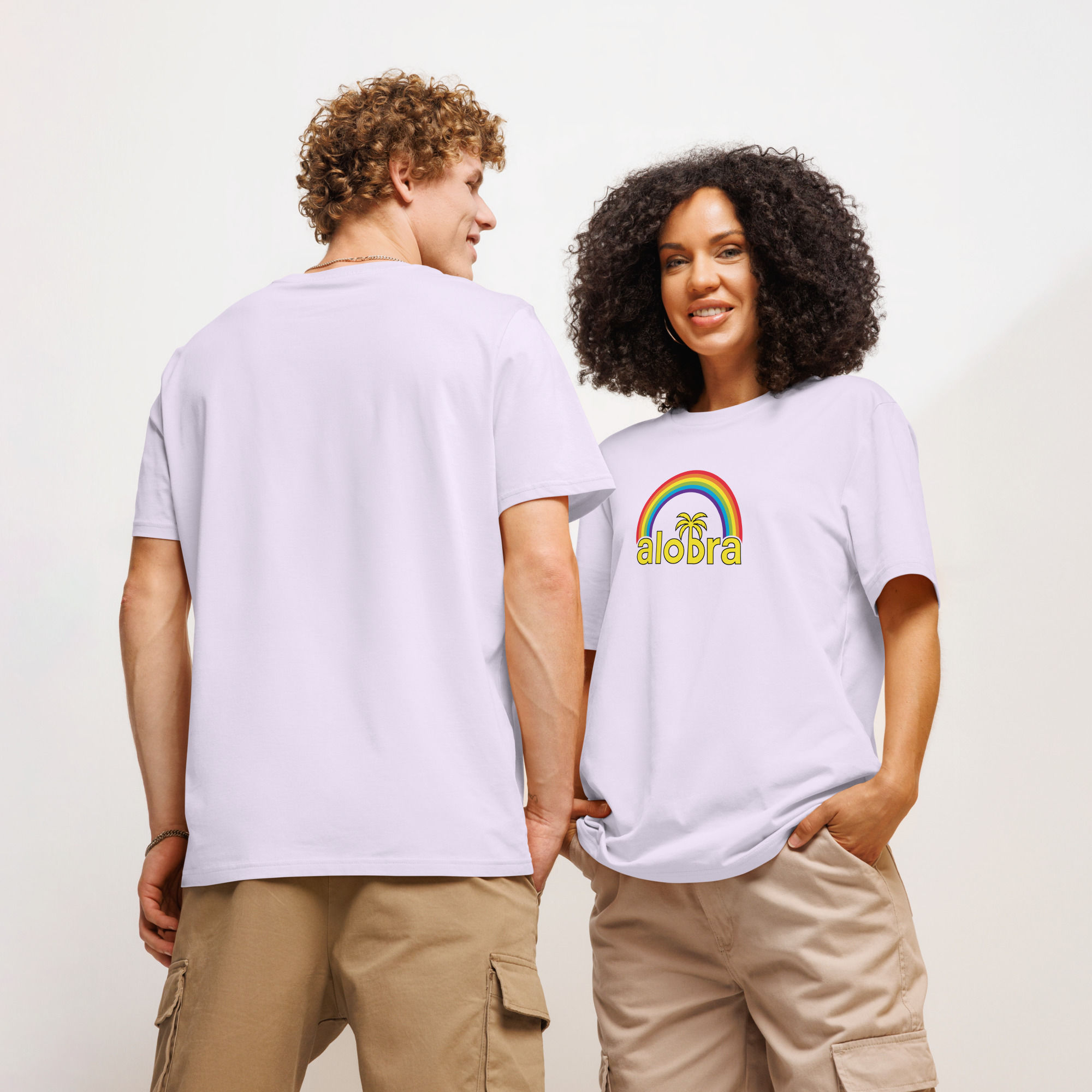 Alobra - Unisex organic ribbed neck t-shirt